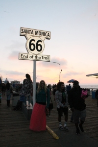 End of Route 66 sign 